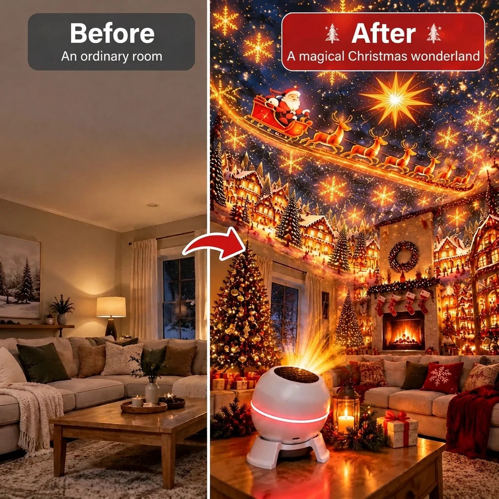 Christmas Light Projector Moving Patterns USB Powered