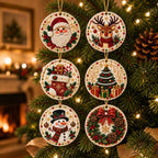 Christmas Ornament Kit Diamond Painting Set of 6