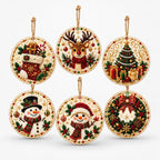 Christmas Ornament Kit Diamond Painting Set of 6