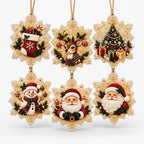 Christmas Ornament Kit Diamond Painting Set of 6