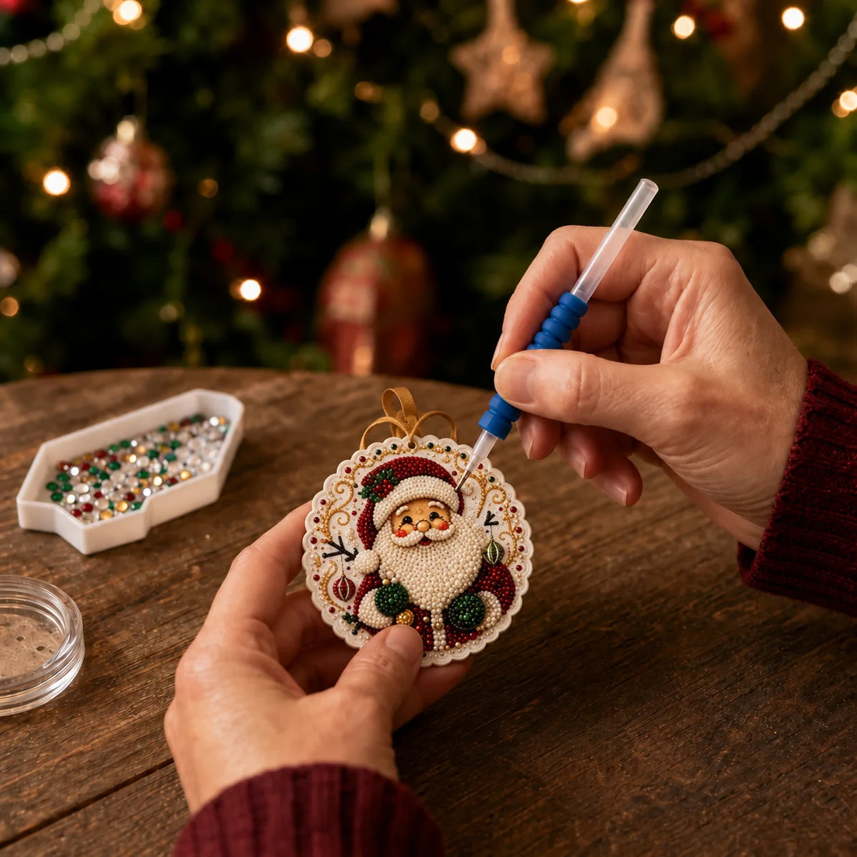 Christmas Ornament Kit Diamond Painting Set of 6