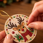 Christmas Ornament Kit Diamond Painting Set of 6
