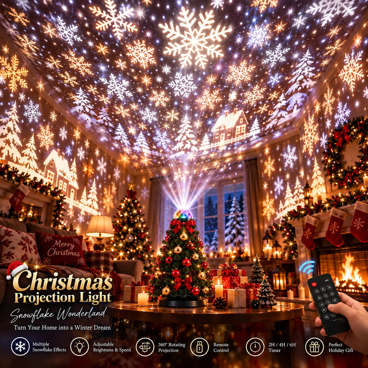 Christmas Projector 15+ Patterns With Remote Control