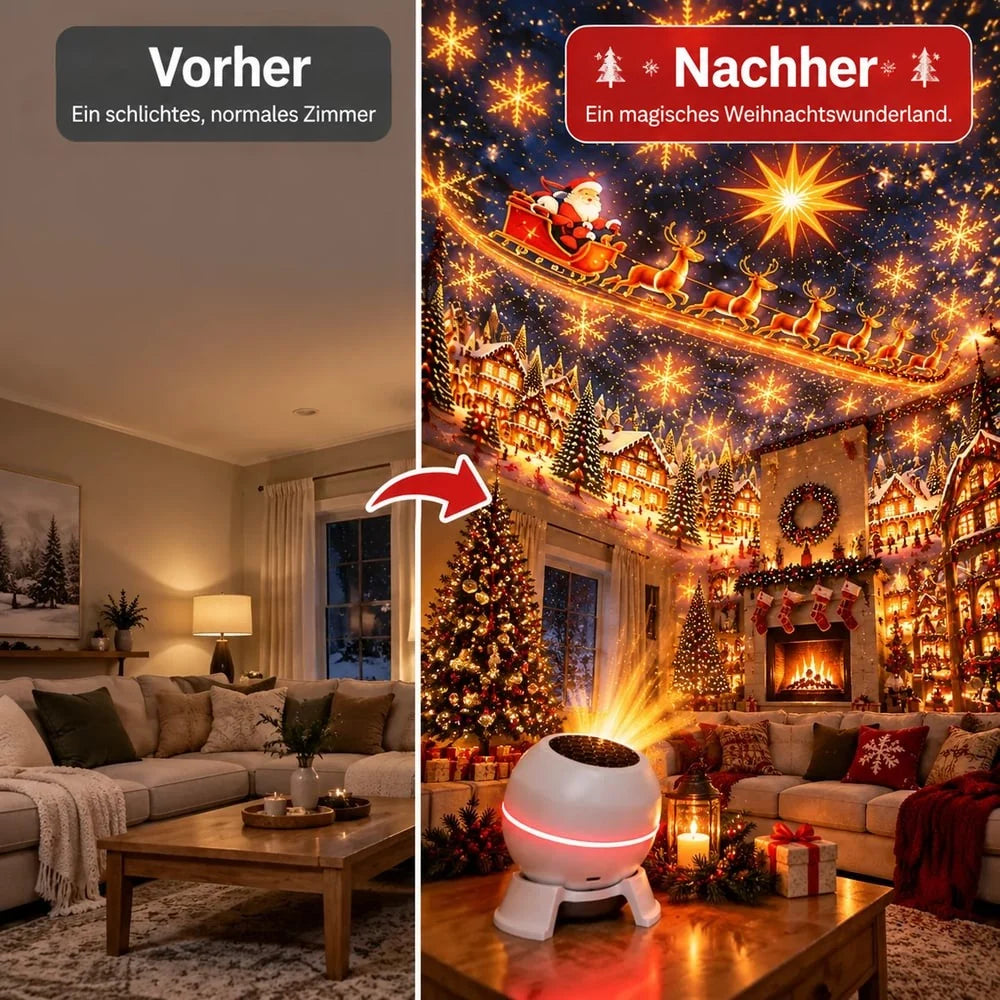 Christmas Projector Light Indoor Festive Motifs Warm Lighting