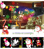 Christmas Projector Light LED 16 Patterns IP44 Weather-Resistant