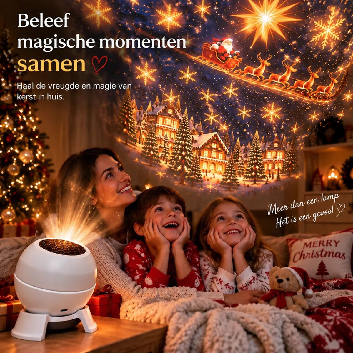Christmas Projector Light USB-Powered Wall & Ceiling Projections