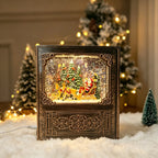 Christmas Snow Globe Decoration LED Santa Scene