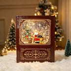 Christmas Snow Globe Decoration LED Santa Scene
