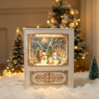 Christmas Snow Globe Decoration LED Santa Scene