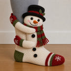 Christmas Socks 3D Hugging Character Knitted Holiday Style