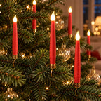 Christmas Tree Candle Lights Cordless Remote-Controlled LED Set of 20