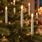 Christmas Tree Candle Lights Cordless Remote-Controlled LED Set of 20
