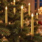 Christmas Tree Candle Lights Cordless Remote-Controlled LED Set of 20