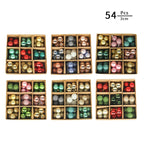 Christmas Tree Ornaments Shatterproof Assorted Finishes Set of 54