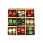 Christmas Tree Ornaments Shatterproof Assorted Finishes Set of 54