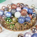 Christmas Tree Ornaments Shatterproof Assorted Finishes Set of 54
