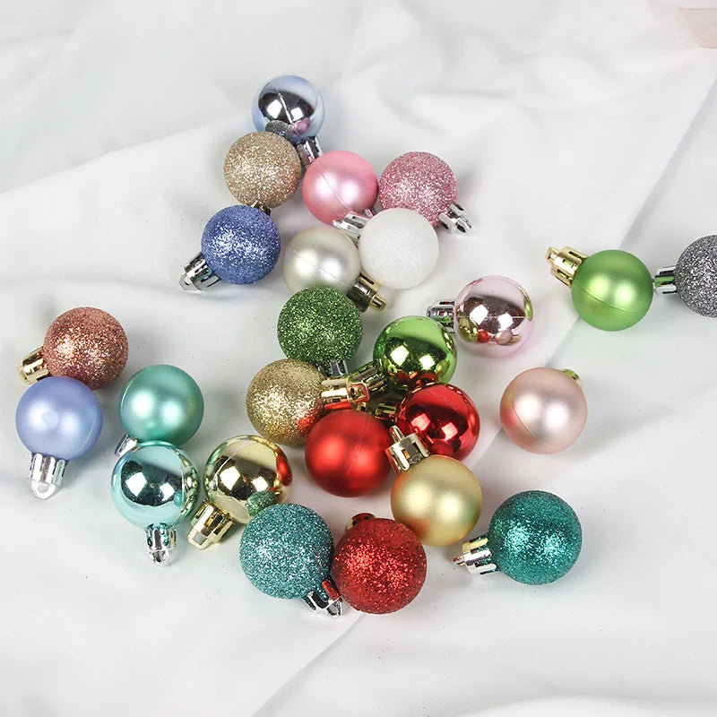 Christmas Tree Ornaments Shatterproof Assorted Finishes Set of 54
