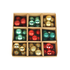 Christmas Tree Ornaments Shatterproof Assorted Finishes Set of 54