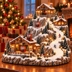 Christmas Village Decoration Animated Cable Cars & Ski Slope