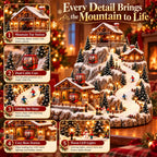 Christmas Village Decoration Animated Cable Cars & Ski Slope