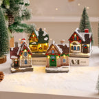 Christmas Village Decoration Built-In Lights Warm Glow