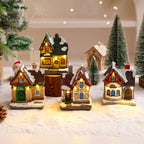 Christmas Village Decoration Built-In Lights Warm Glow