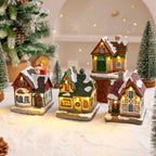 Christmas Village Decoration Built-In Lights Warm Glow