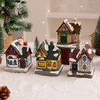 Christmas Village Decoration Built-In Lights Warm Glow
