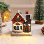 Christmas Village Decoration Built-In Lights Warm Glow
