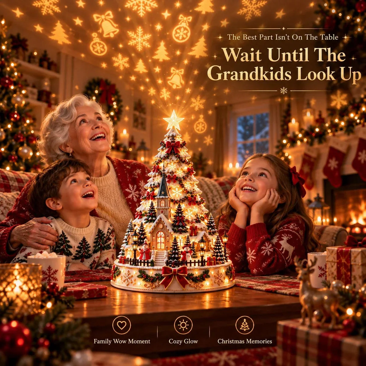 Christmas Village Decoration Illuminated Wall & Ceiling Projection