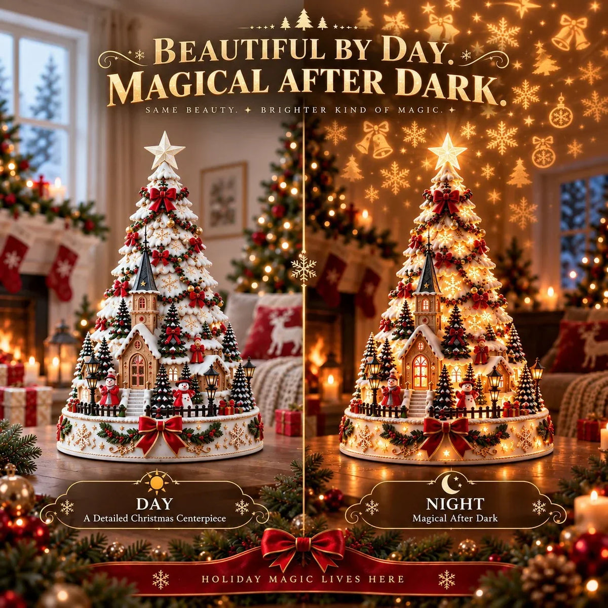 Christmas Village Decoration Illuminated Wall & Ceiling Projection