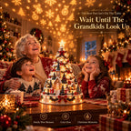 Christmas Village Tree Illuminated 3D Projection
