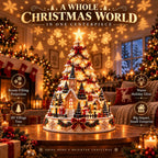 Christmas Village Tree Illuminated 3D Projection