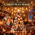 Christmas Village Tree Illuminated 3D Projection