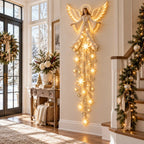 Christmas Wall Light Angel With Halo Warm White Glow Cascading Stars