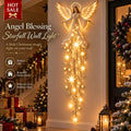Christmas Wall Light Angel With Halo Warm White Glow Cascading Stars