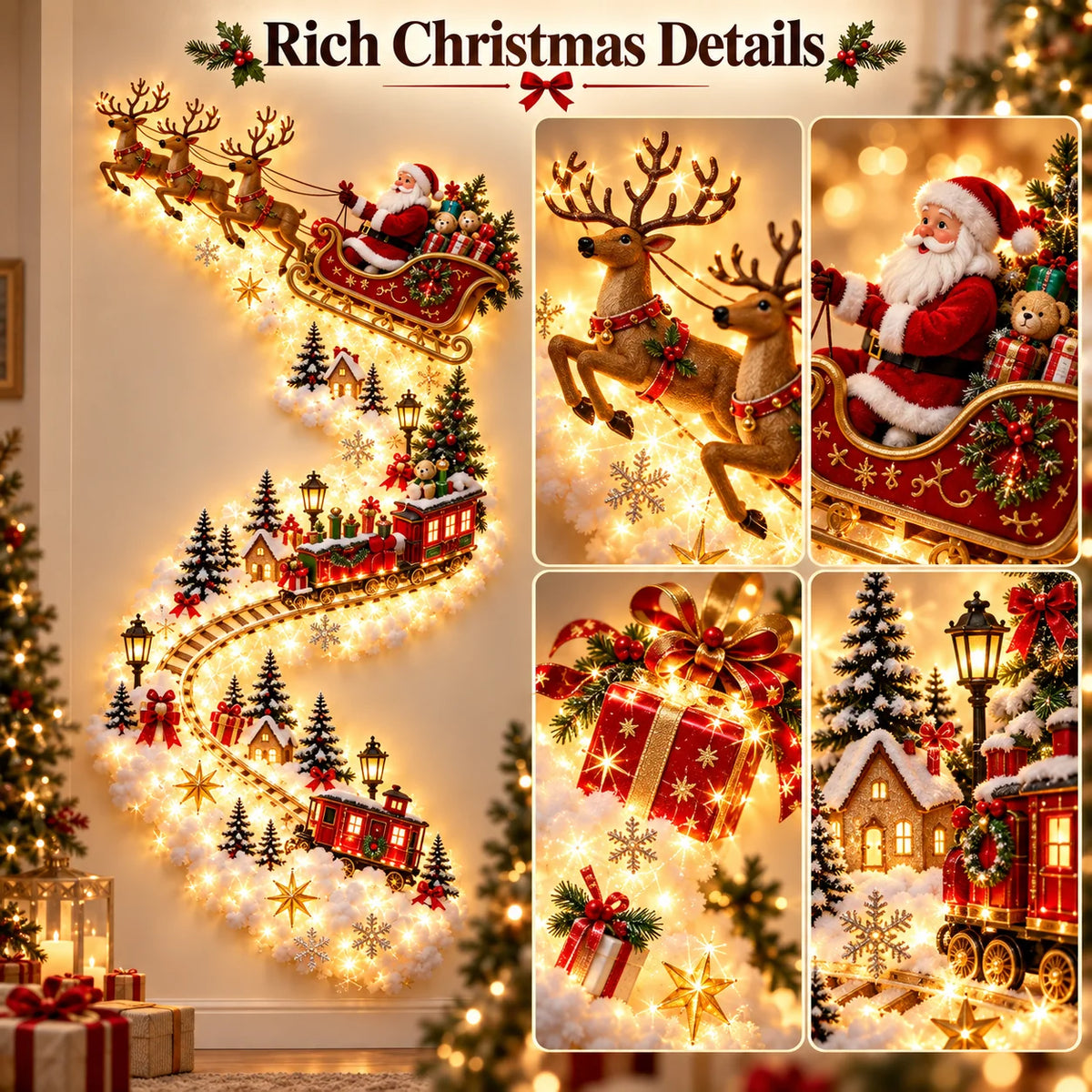 Christmas Wall Light Illuminated Warm Glow