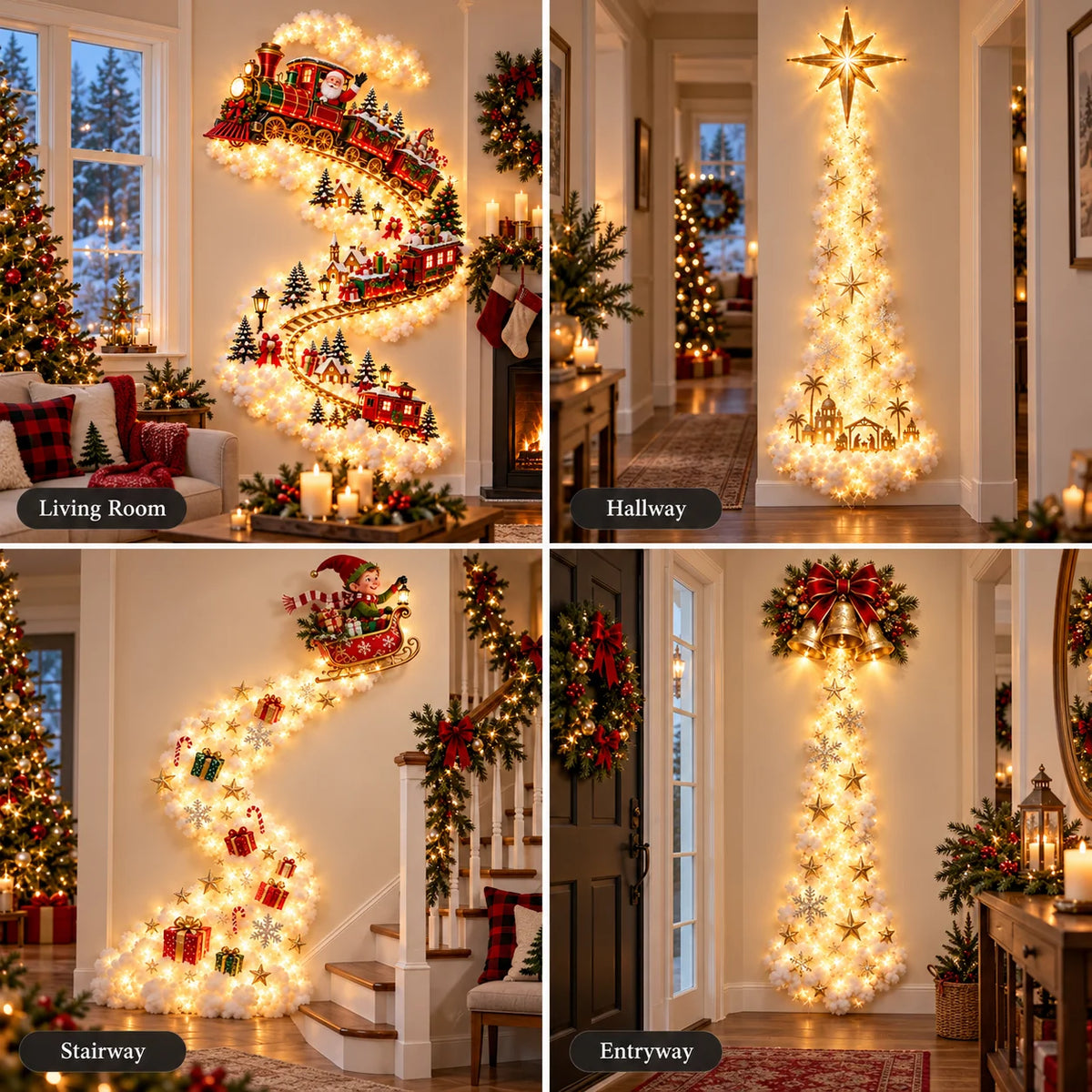 Christmas Wall Light Illuminated Warm Glow