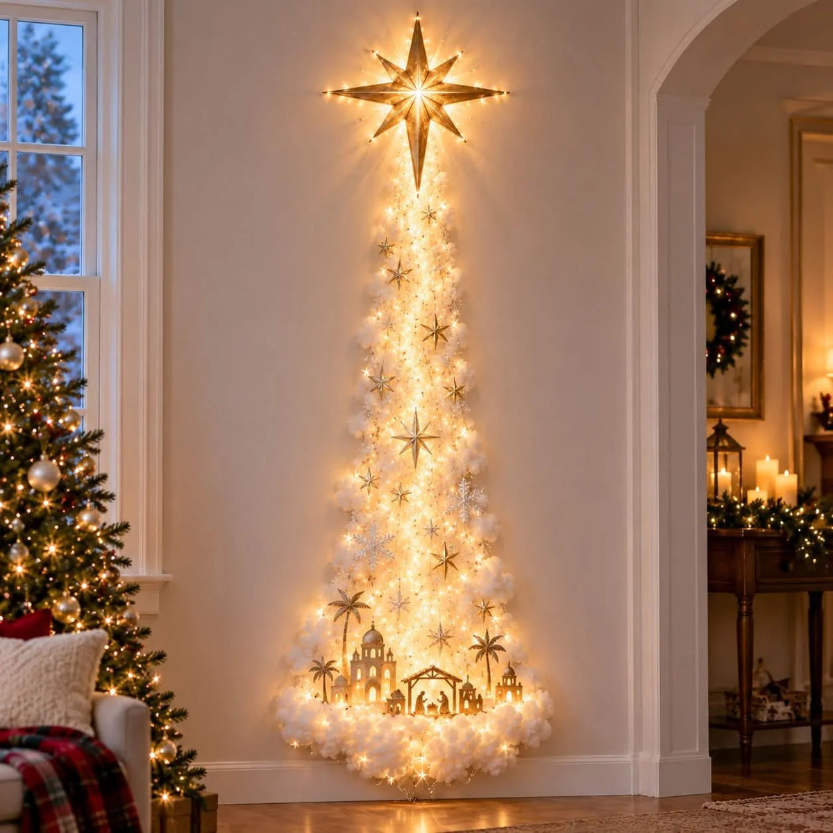 Christmas Wall Light Illuminated Warm Glow