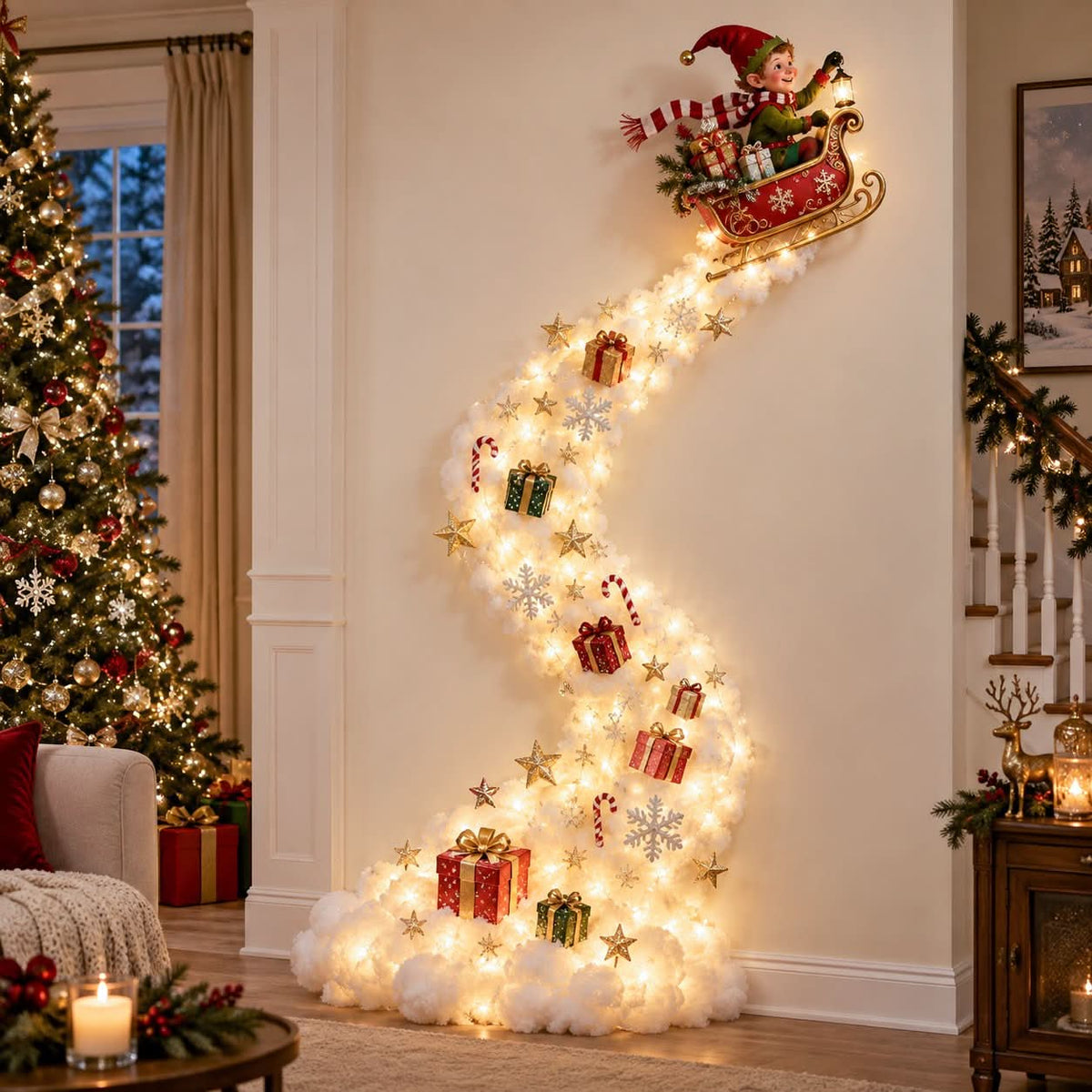 Christmas Wall Light Illuminated Warm Glow