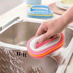 Cleaning Sponge Two-Layer Scouring Ergonomic Handle