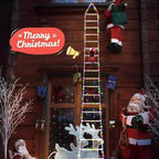 Climbing Santa Decoration 2.5m LED Ladder Weatherproof