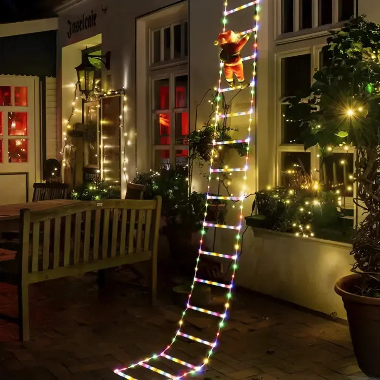 Climbing Santa Decoration 2.5m LED Ladder Weatherproof