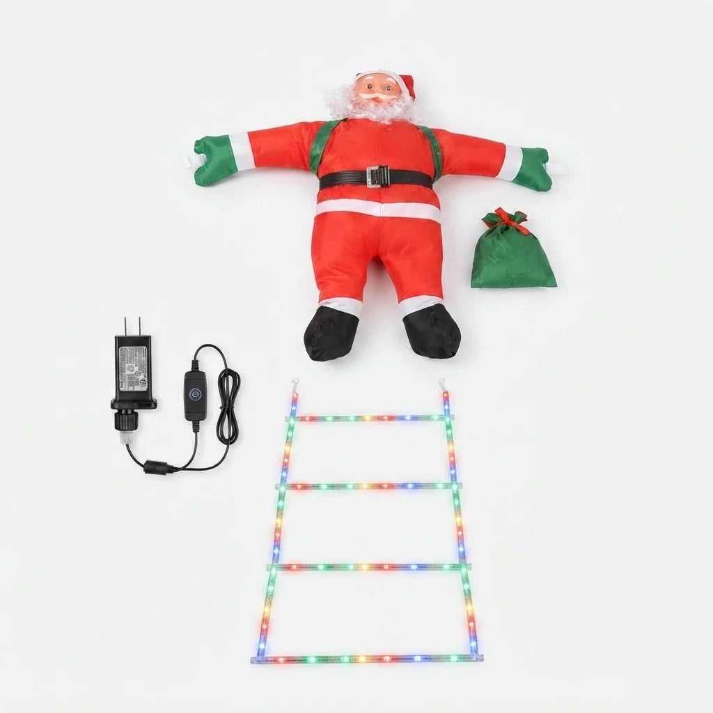 Climbing Santa Decoration 2.5m LED Ladder Weatherproof