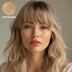 Clip-In Bangs Hairpiece Remy Human Hair Heat-Styleable Pressure Clips