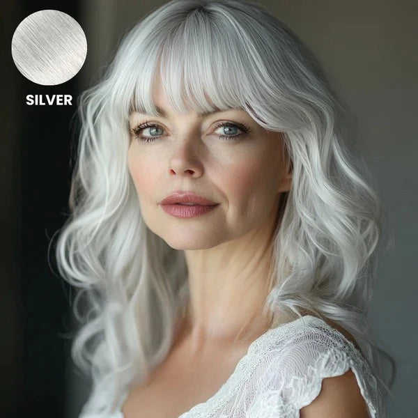 Clip-In Bangs Hairpiece Remy Human Hair Heat-Styleable Pressure Clips