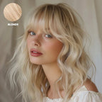 Clip-In Bangs Hairpiece Remy Human Hair Heat-Styleable Pressure Clips