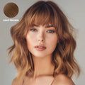 Clip-In Bangs Hairpiece Remy Human Hair Heat-Styleable Pressure Clips