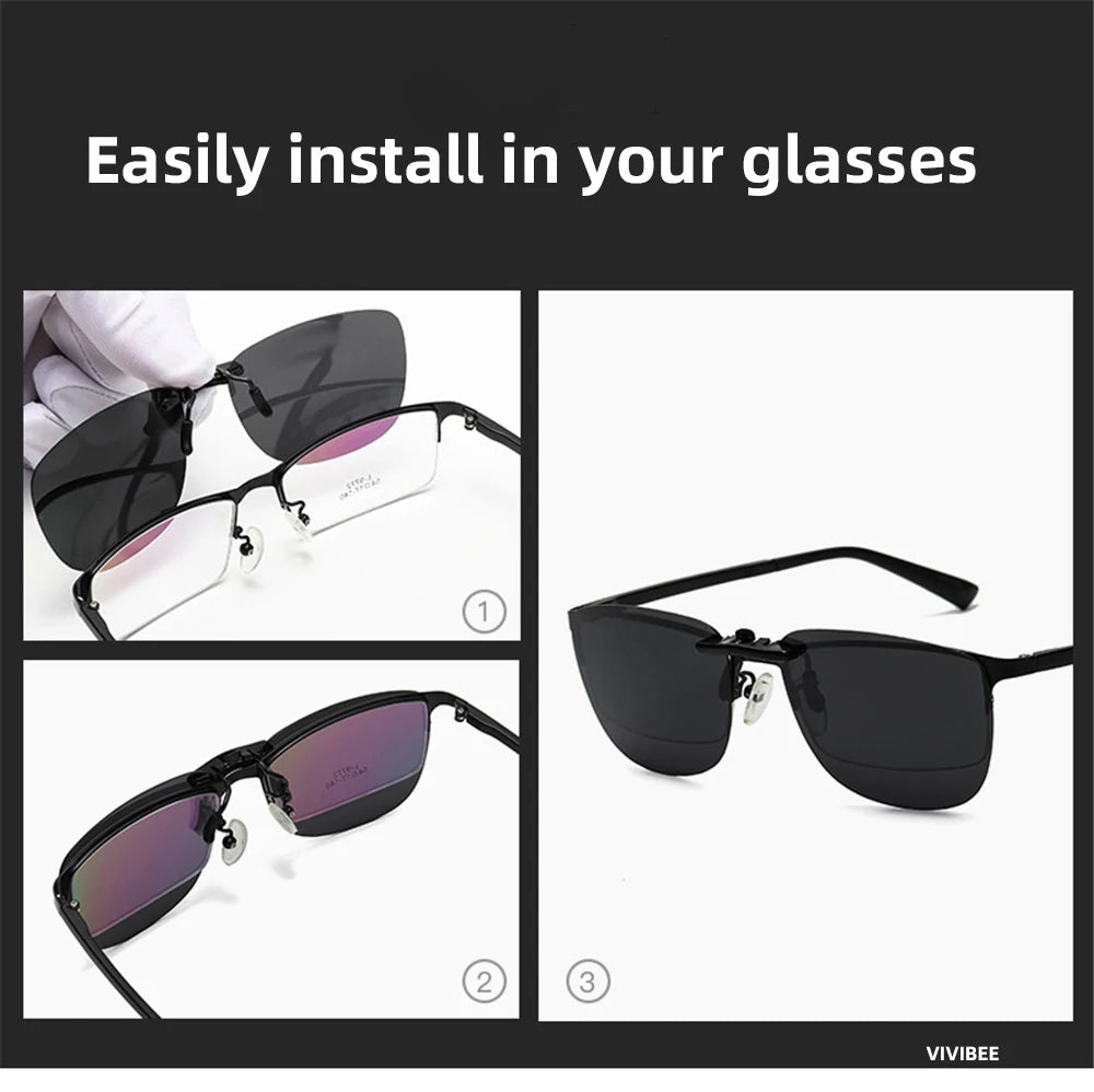 Clip-On Sunglasses Polarized UV400 Tool-Free Lightweight
