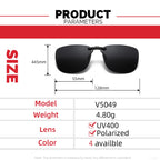 Clip-On Sunglasses Polarized UV400 Tool-Free Lightweight